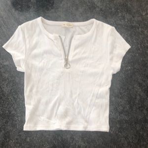 White rubbed crop top